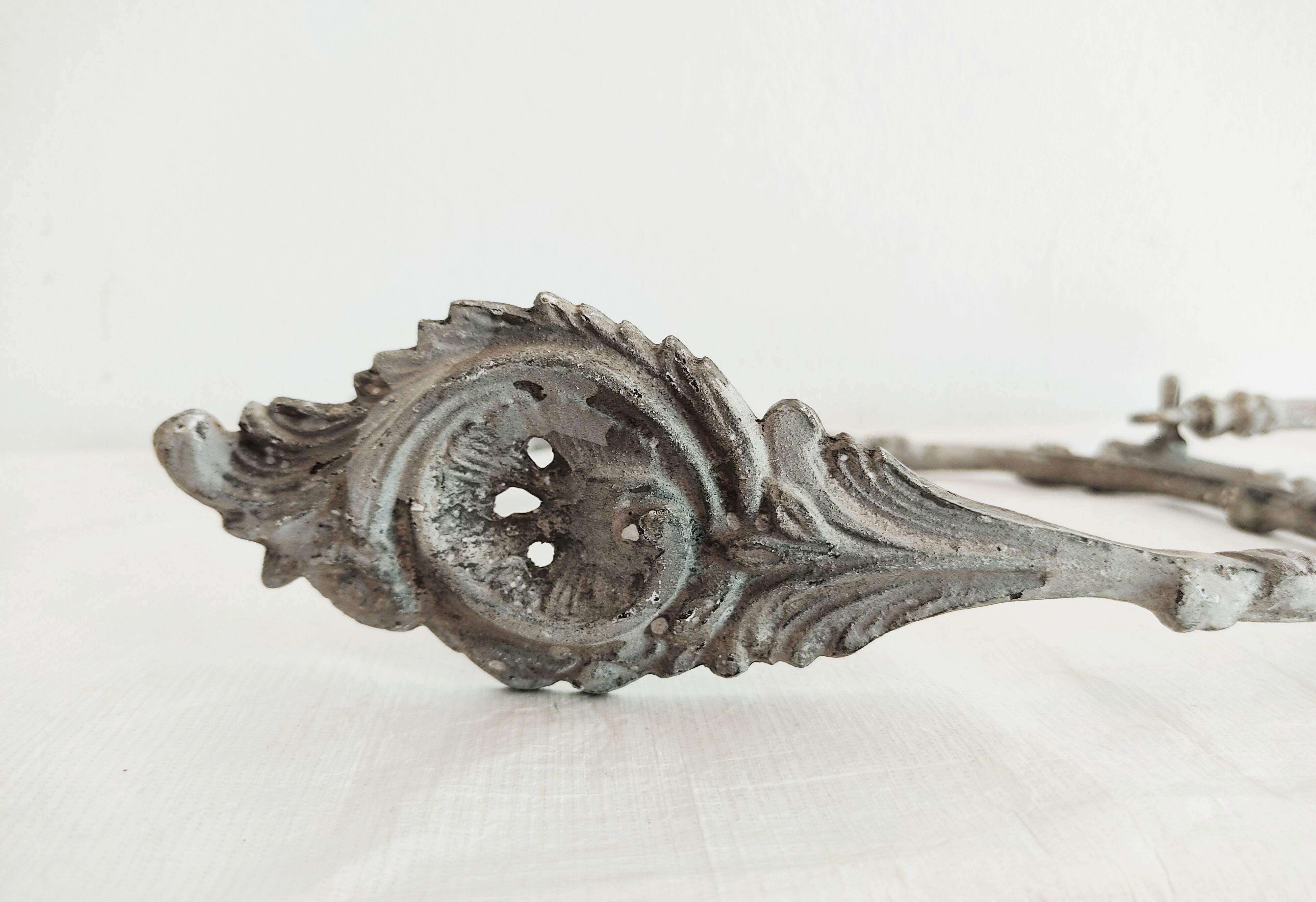 Pair of door-kisses of old curtains