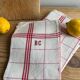 Old embroidered tea towels