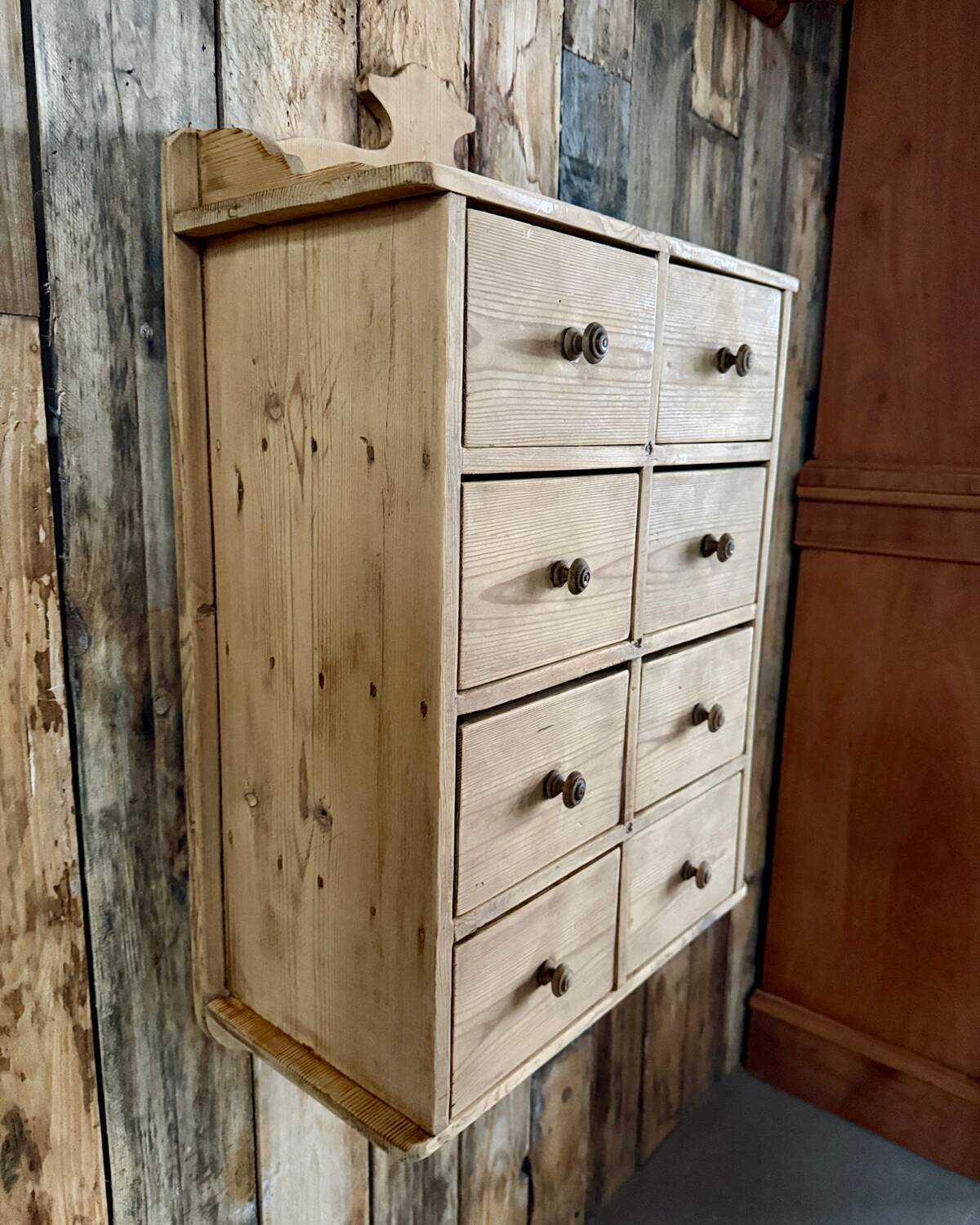 Hanging craft cabinet with drawers