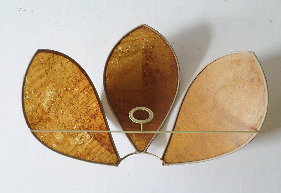 Wall light cork lotus flower