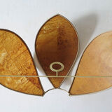 Wall light cork lotus flower