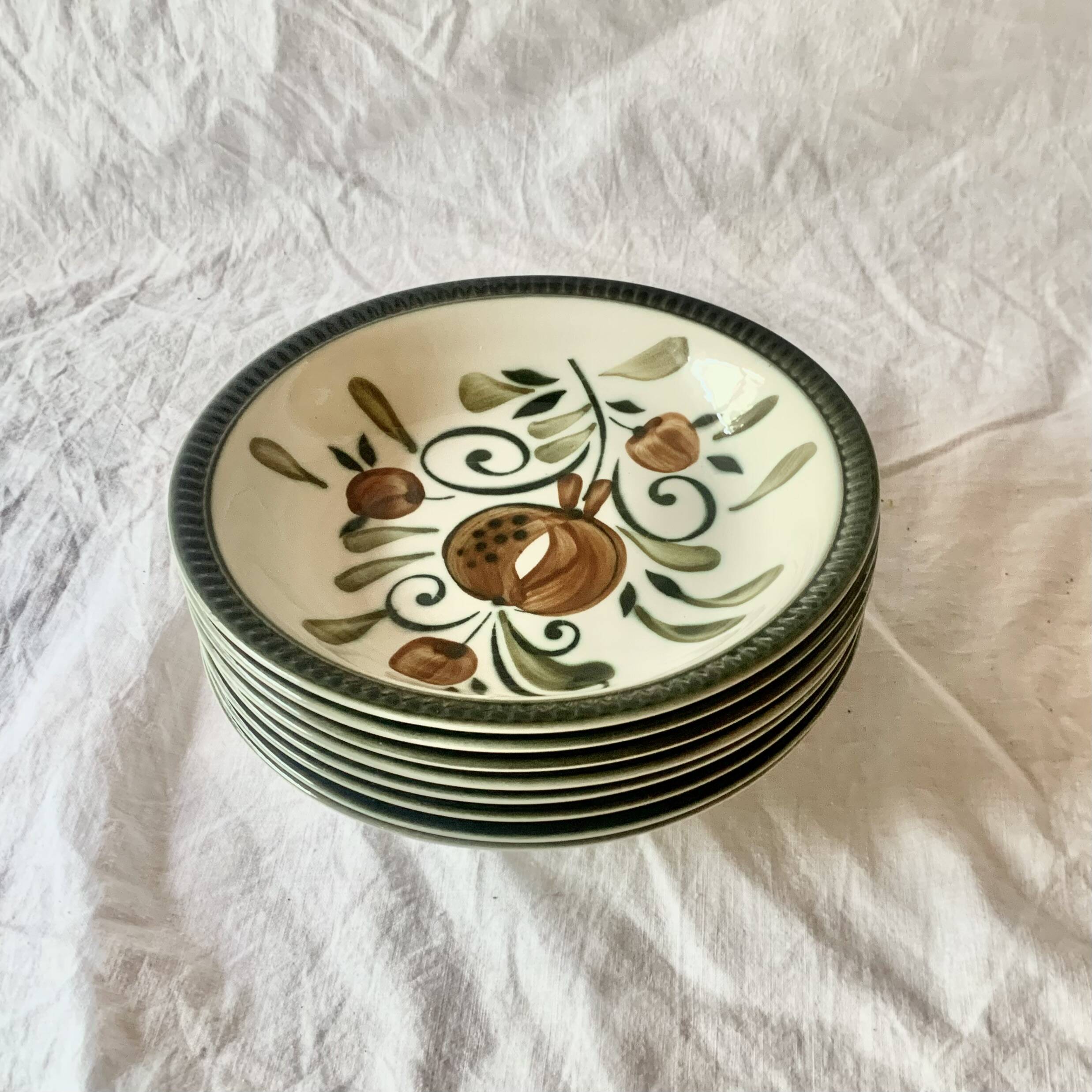 Set of 8 Boch La Louvière soup plates - Argenteuil series