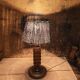 Lampe de table  en bois sculpté style Charles Dudoyout