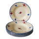 Set of 6 digoin sarreguemines soup plates model "mary-lou" 1940
