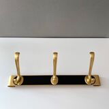 Vintage Wall Coat Rack, Brass, Mid Century Interior