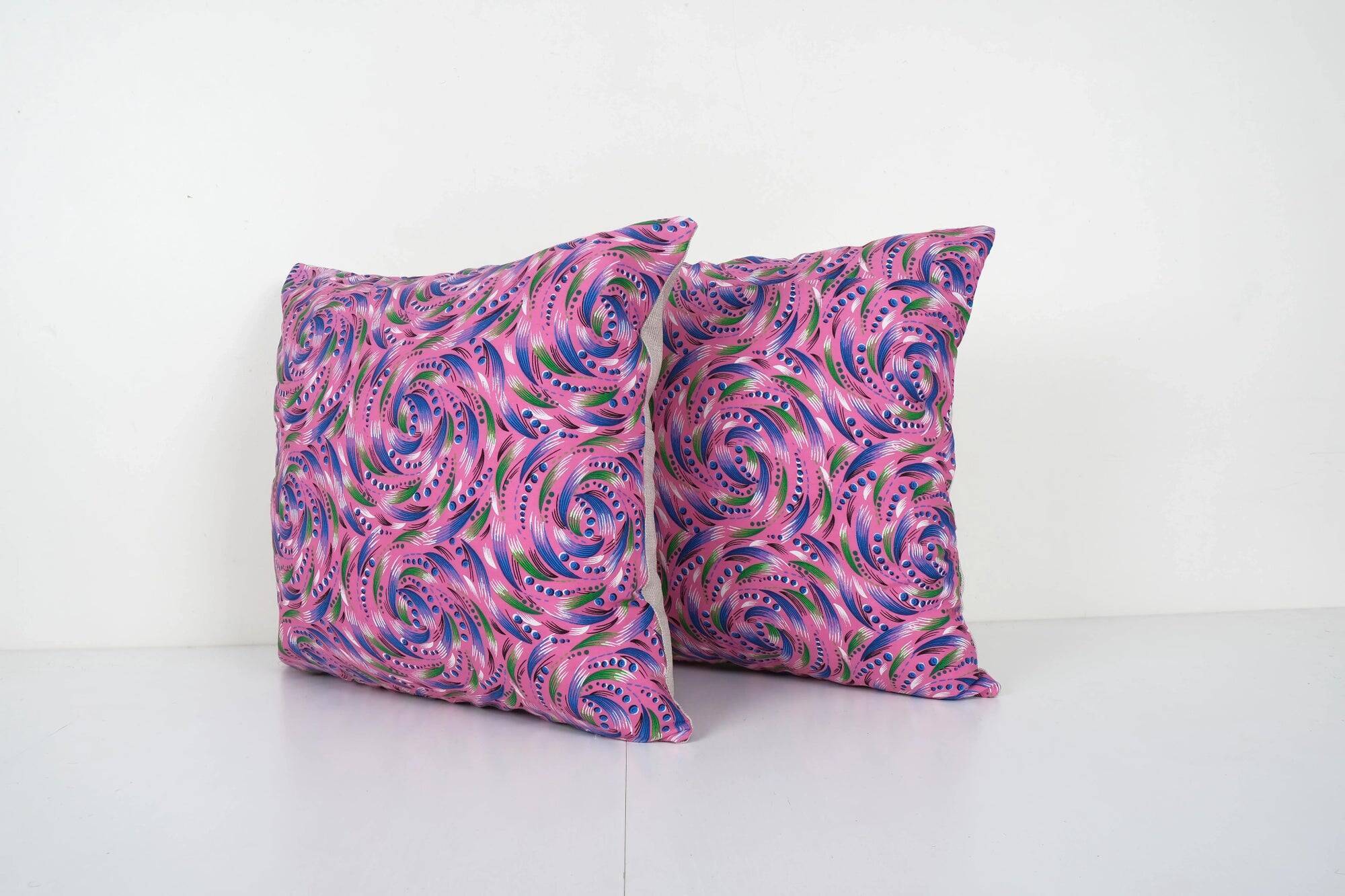 Set of 2 vintage Turkish cushion covers 51x51 cm