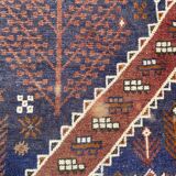 Vintage carpet turkmen belutch afghan 88x146 cm
