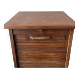 Small curtain filing cabinet.