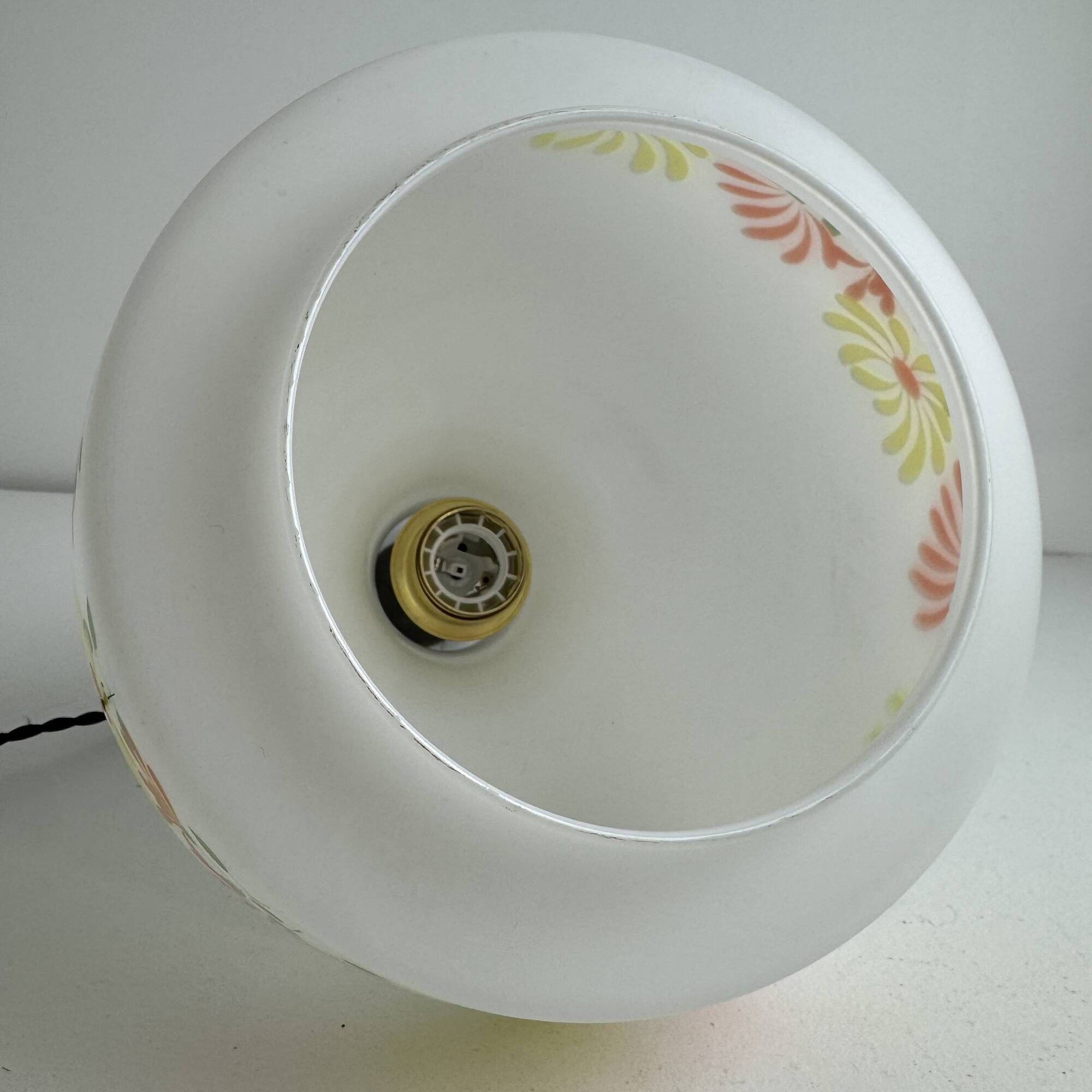 ANCIENNE GRANDE SUSPENSION OPALINE 1970 VINTAGE