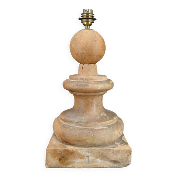 Lampe pilastre en terre cuite, style brutaliste, France, Mid-Century