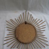 Miroir soleil en rotin 62cm