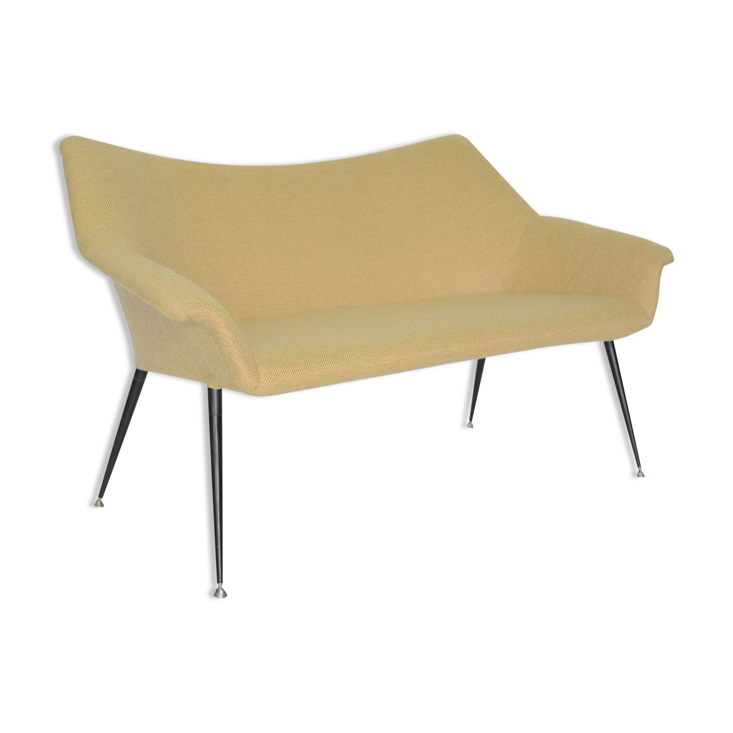 Banquette coquille carré jaune
