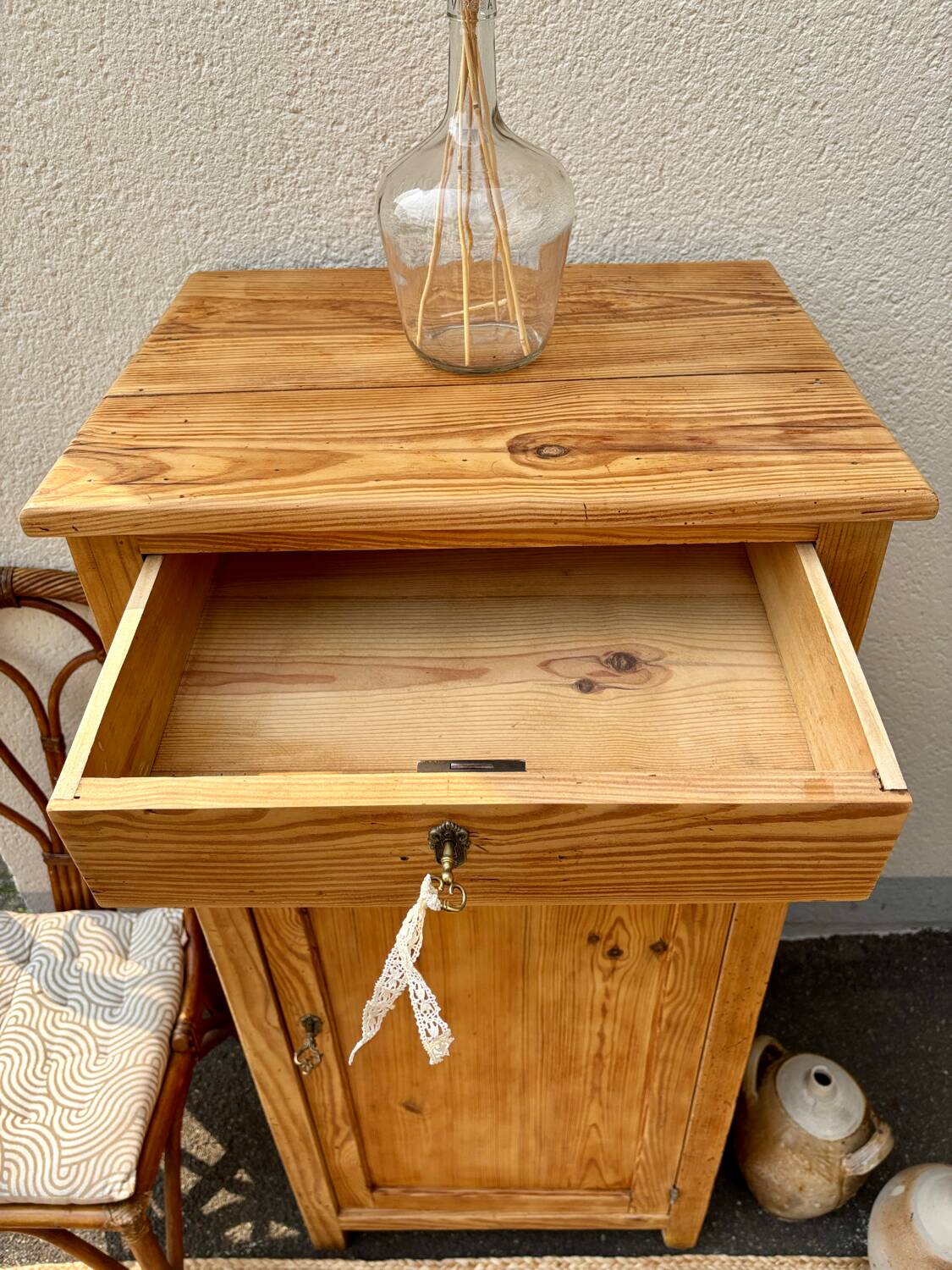 Parisian sideboard in raw wood