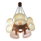 Lustre suspension Celluloid teck scandinave années 60