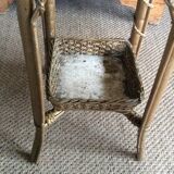 Rattan side table