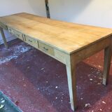 Farm table, 10 drawers