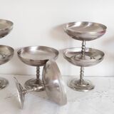 Large ice cream cups, set of 6, in 18/10 stainless steel (ref 13)