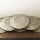 6 pyrite stoneware dessert plates