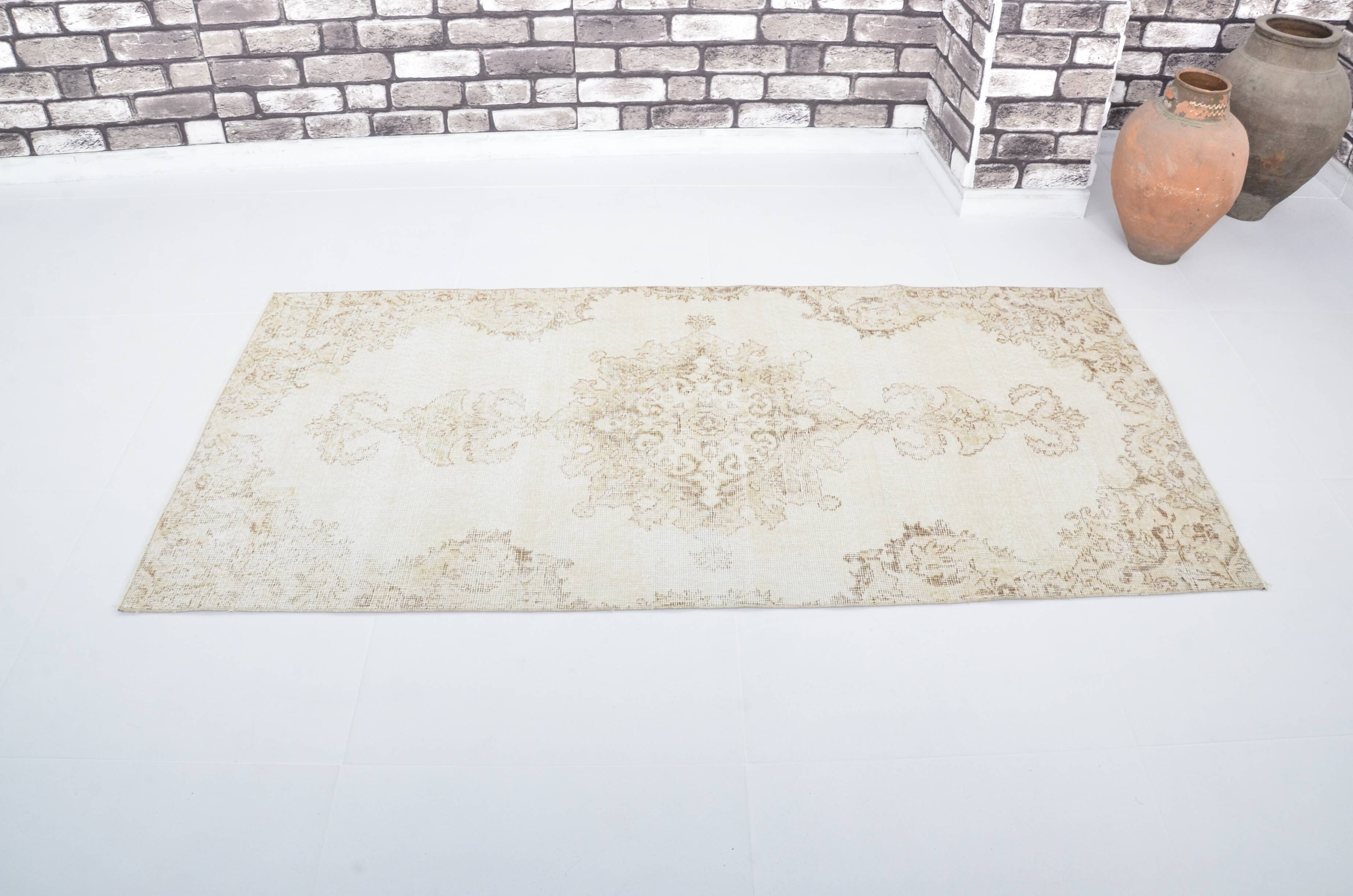 Small Vintage Geometric Wool Carpet sku 3218