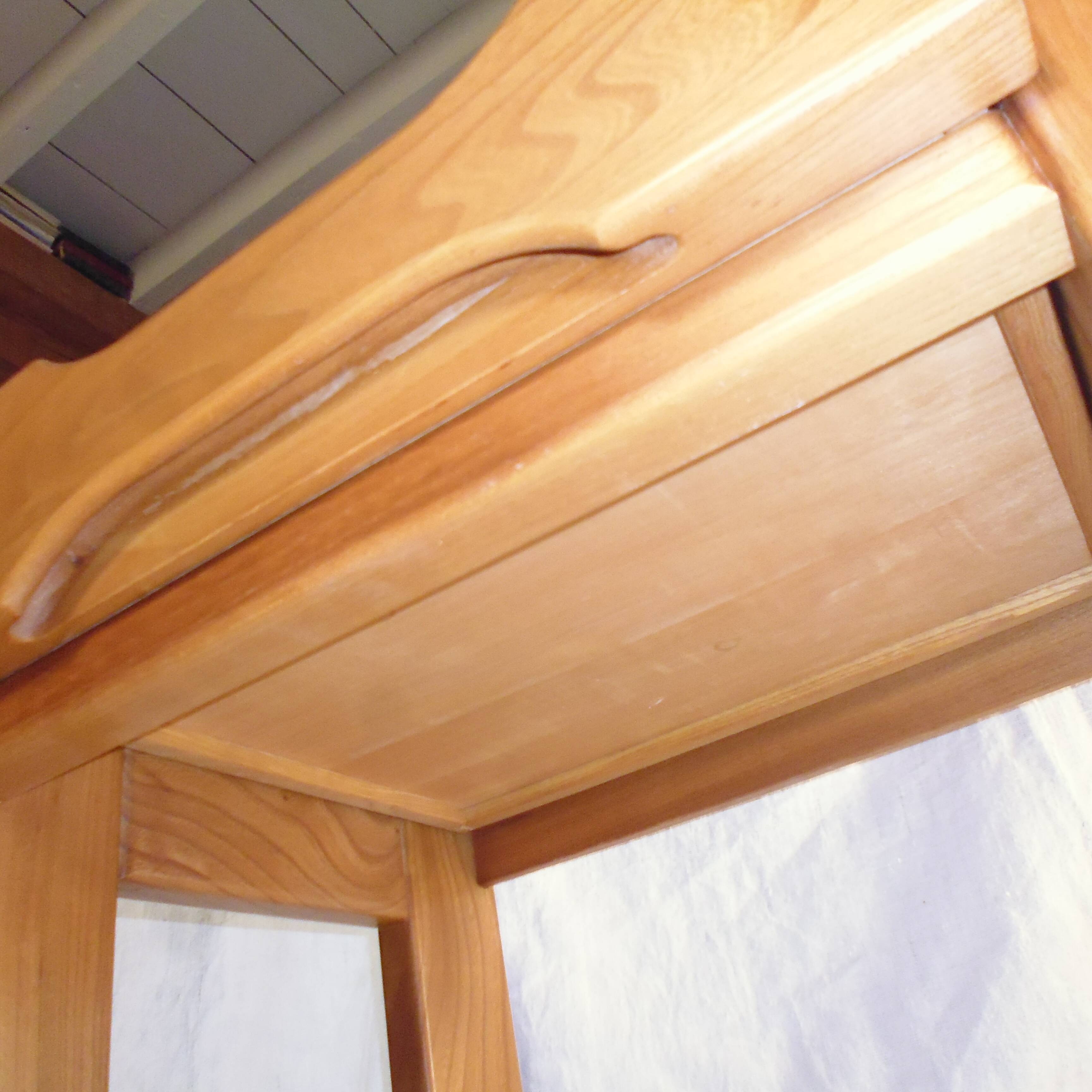 70s quality elm bedside table NF Prestige