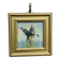 Mid-Century Oil on Panel – “ Birds” by Unknown, Vintage & Framed 11 × 11 cm