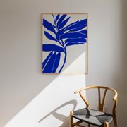 Botanical illustration in blue, 50x70cm