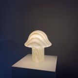 Mushroom table lamp by Peill and Putzler in striped glass, 1970.