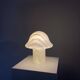 Mushroom table lamp by Peill and Putzler in striped glass, 1970.