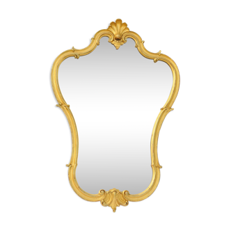 Louis XV-style gilded frame mirror 56x82cm