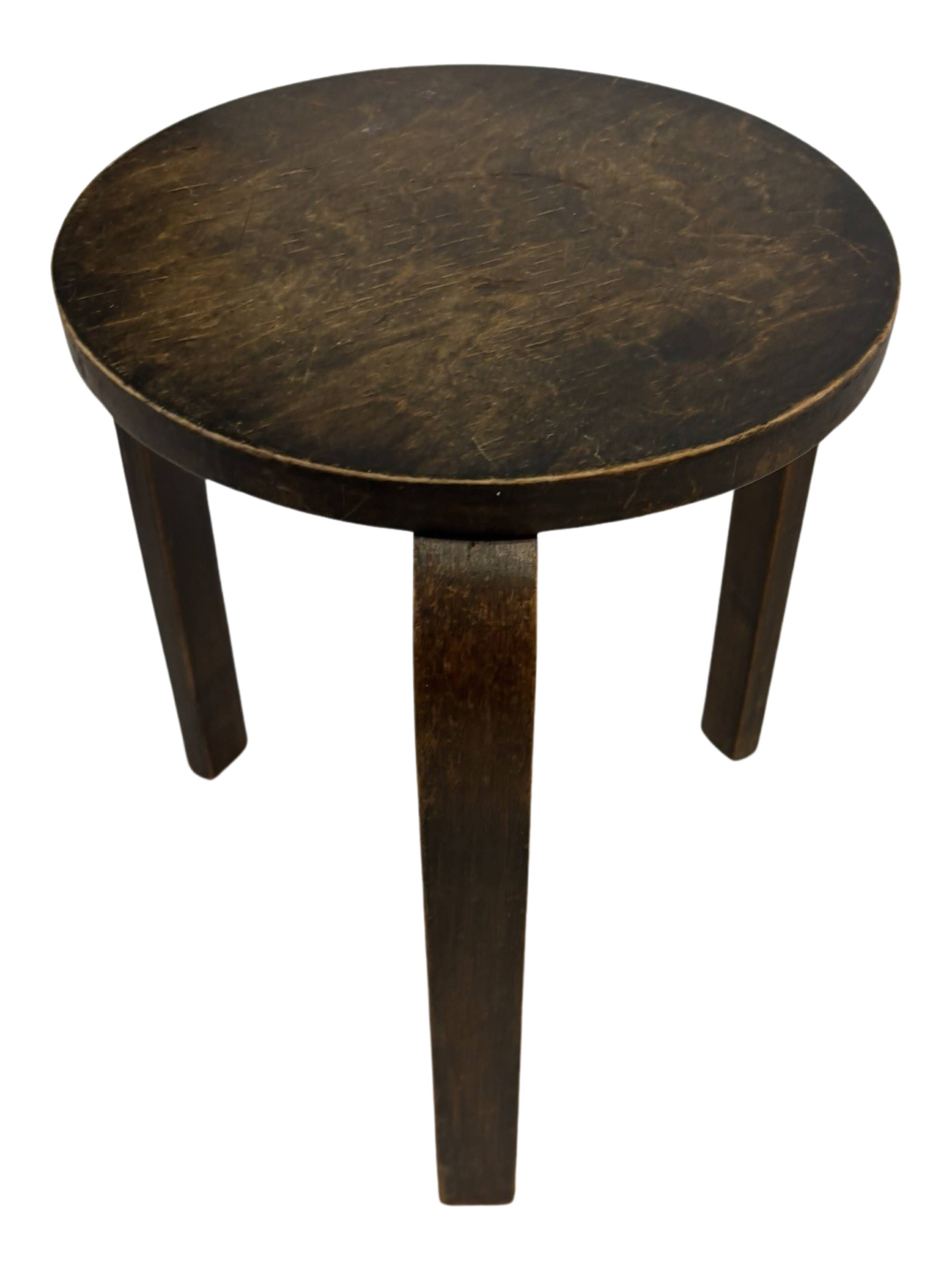 Vintage Alvar Aalto model 60 stool attributed to