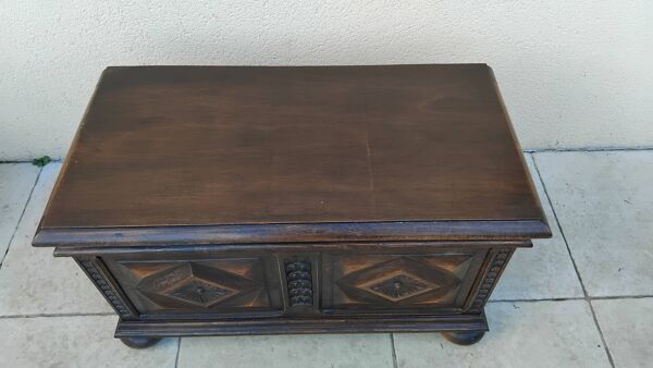 Ancien coffre en bois vintage ancien jouet