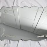 Engraved beveled mirror