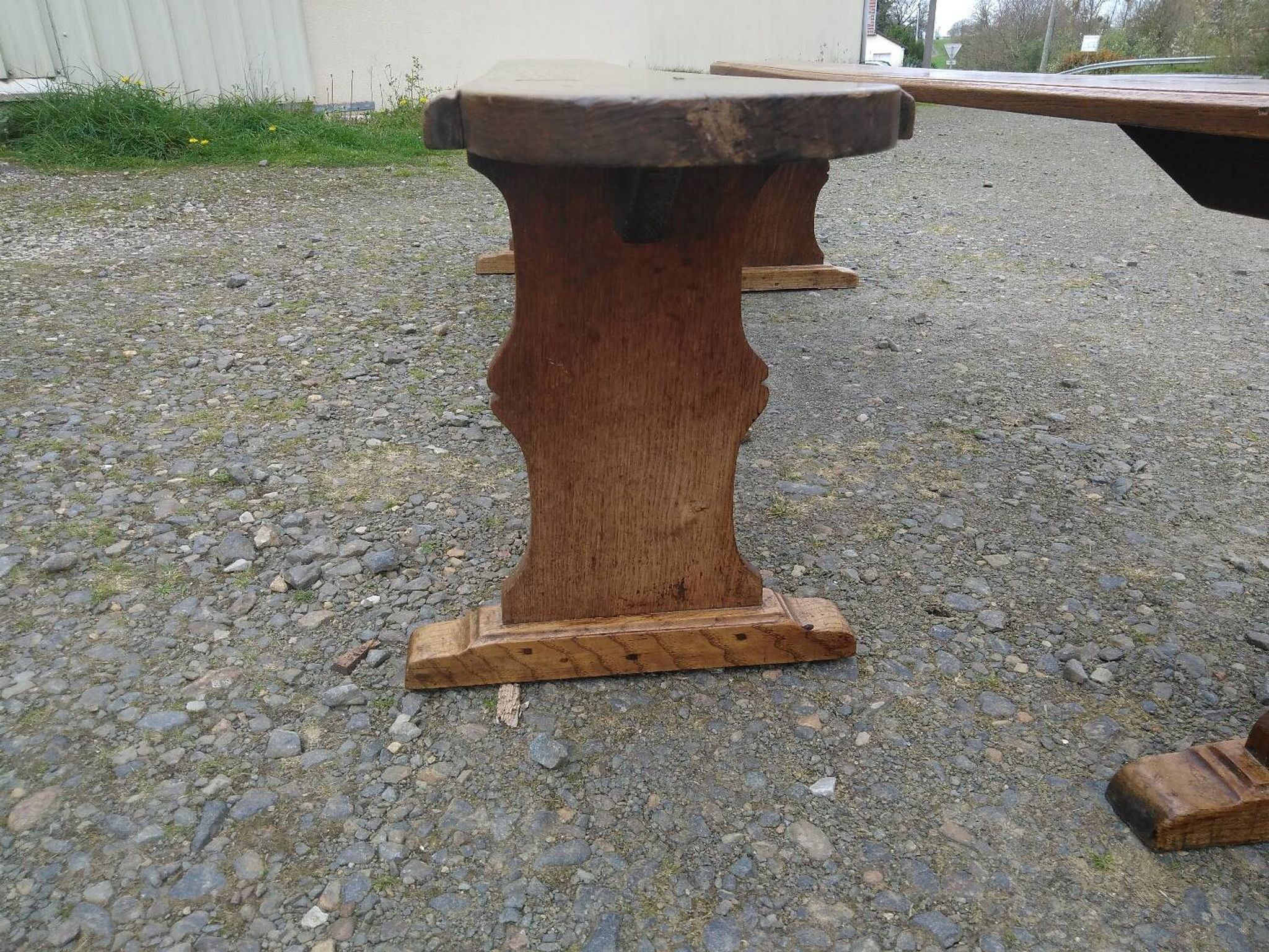 Pair of oak benches