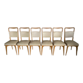 Set of 6 vintage 50s Scandinavian chairs