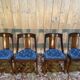 Set of 4 "Gondole" chairs in Empire style made of mahogany.
