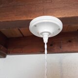 Vintage pink glass pendant light