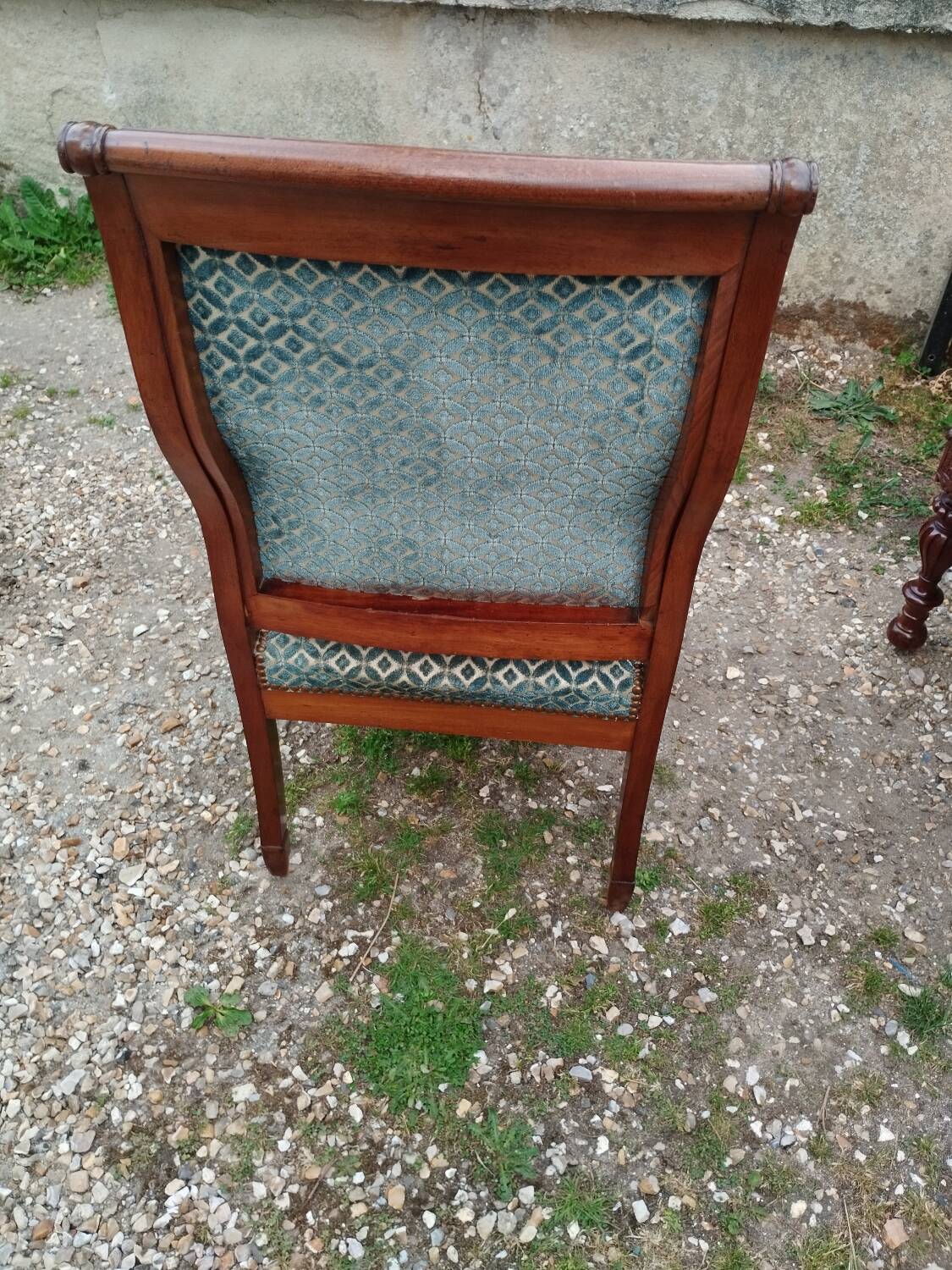 Pair of antique Louis XVI mahogany armchairs from the 19th century