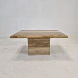 Italian coffee or side table in travertine, 1980s