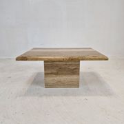 Italian coffee or side table in travertine, 1980s