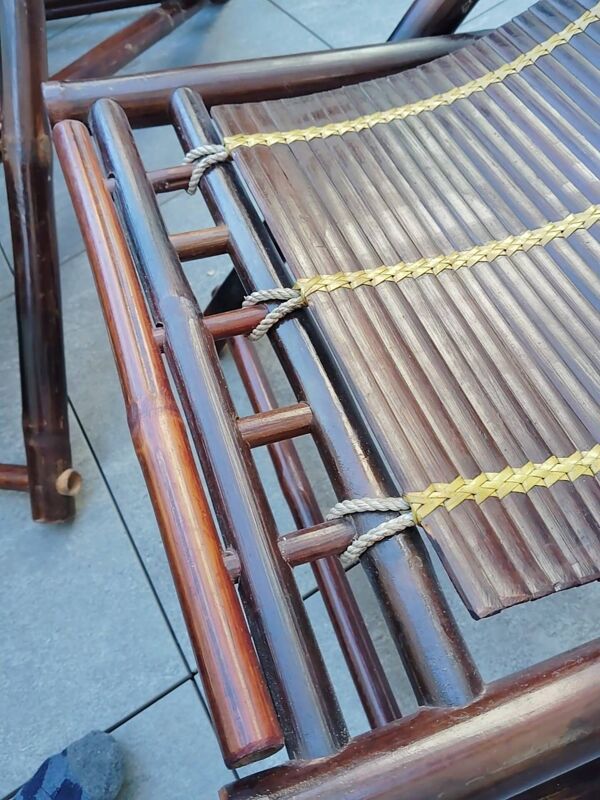 Paire de chiliennes en bambou