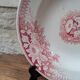 Hollow plate U et Cie Sarreguemines model Jardinière with pink flower decoration.