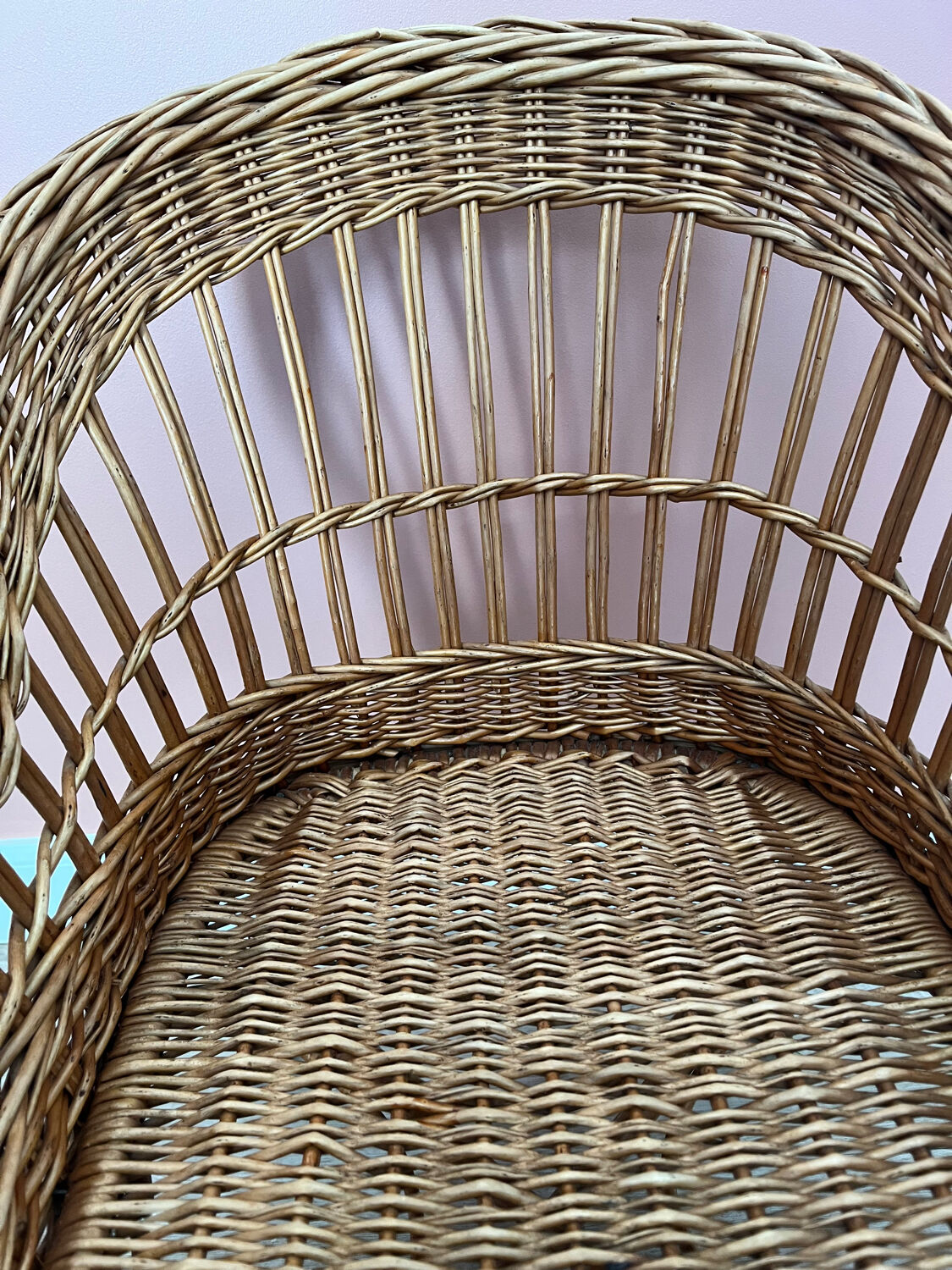 Small wicker children's armchair