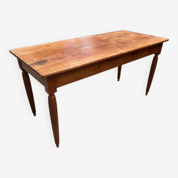 Old walnut brasserie table from 1900