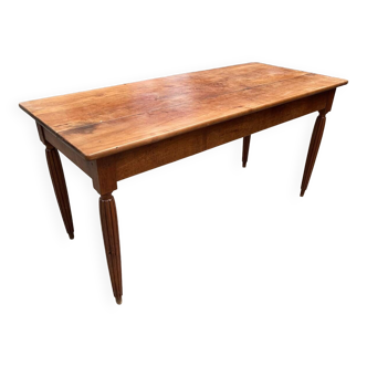 Ancienne table de brasserie en noyer année 1900