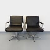 Pair of vintage office armchairs from the 60s and 70s by Wilkhahn