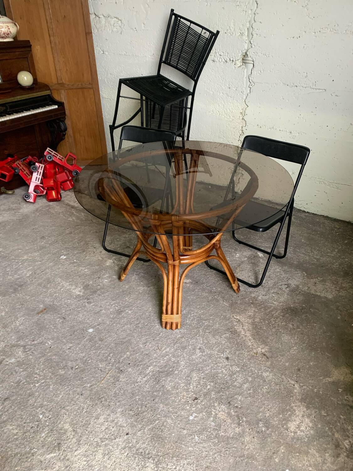 Bamboo table from the 1970s