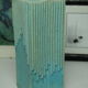 Blue stamped signed modernist ceramic vase from the 1980s.