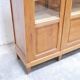 Vintage wooden glass bookcase cabinet
