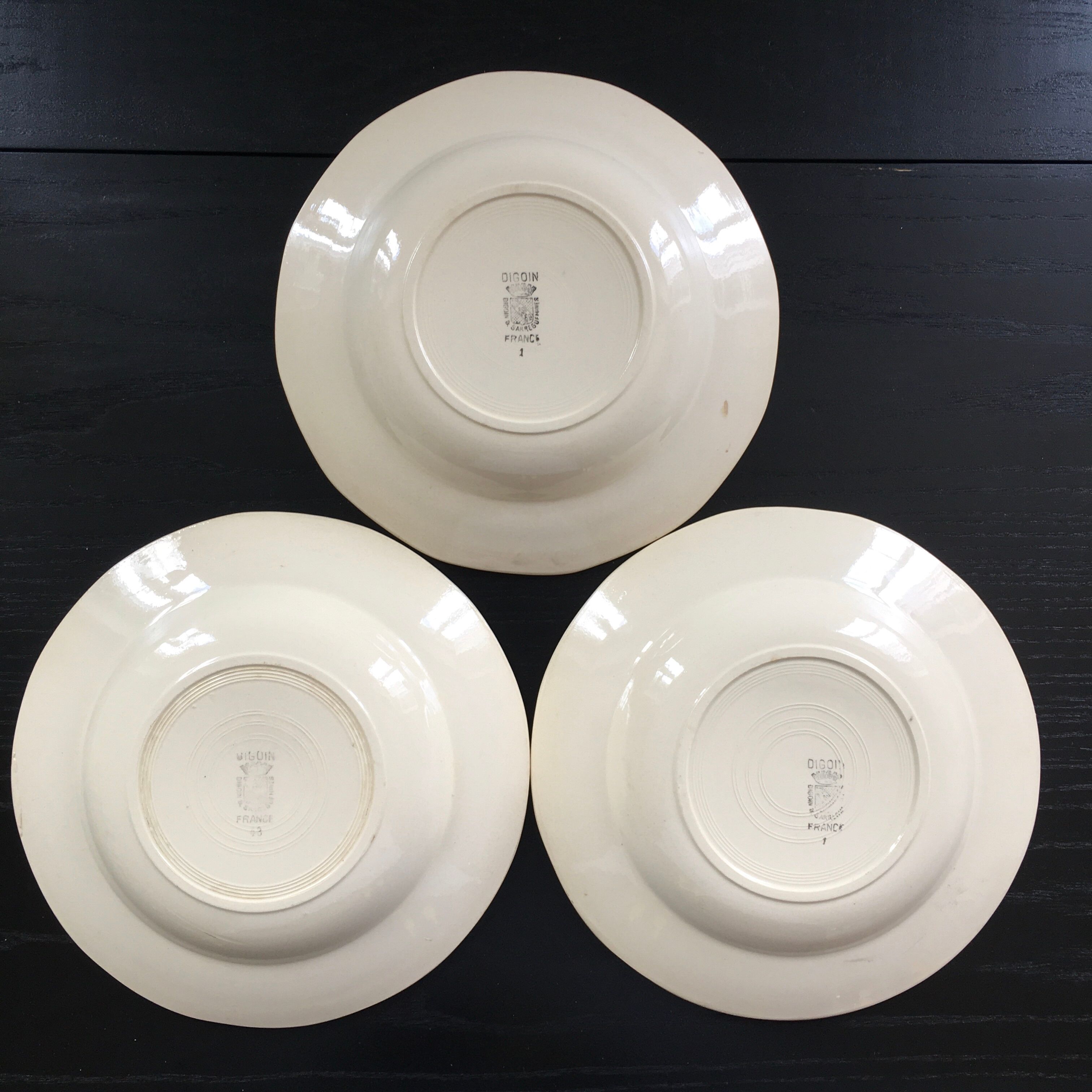 Lot of 3 Digoin plates