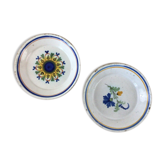 Pair of 18th-century earthenware plates